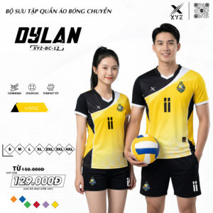 Mẫu Áo Bóng Chuyền XYZ BC-12 Màu Vàng - Năng Động Và Đột Phá