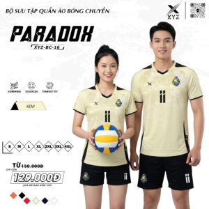 Mẫu Áo Bóng Chuyền XYZ BC-16 Màu Kem – Đẳng Cấp Trang Nhã, Chuẩn Phong Cách Thể Thao