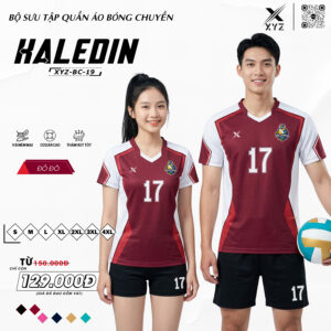 Quần Áo Bóng Chuyền XYZ BC-19 Màu Đỏ Đô - Đam Mê, Mạnh Mẽ Trên Sân Đấu