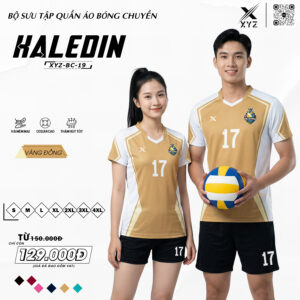 Bộ Áo Bóng Chuyền XYZ BC-19 Màu Vàng Đồng – Đẳng Cấp Sang Trọng Cho Đội Nhóm